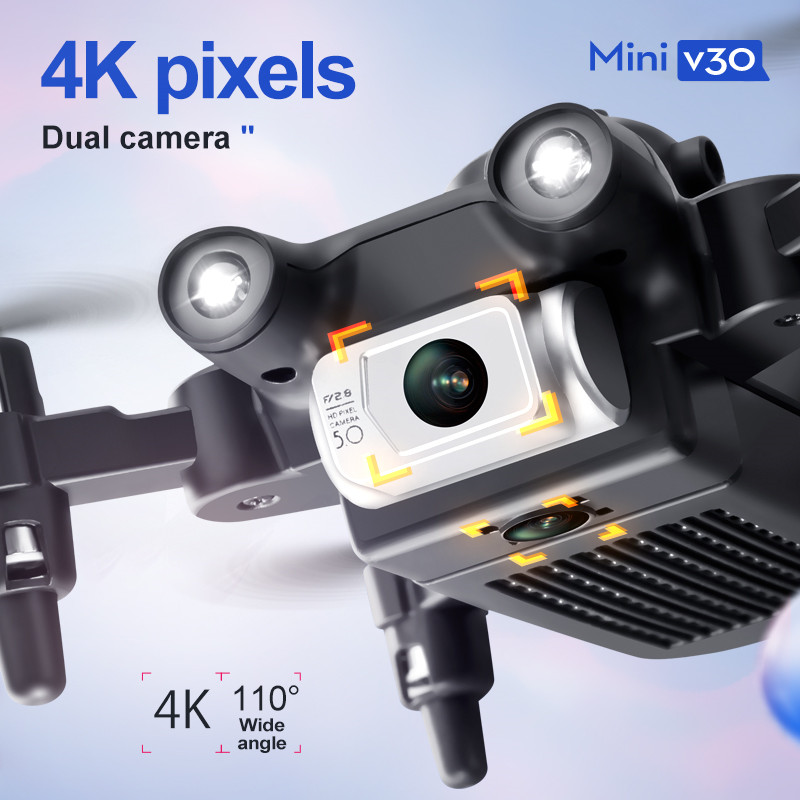 Mini V30 WiFi FPV Drone With 4 - đánh giá và giá Drone Camera Lens
