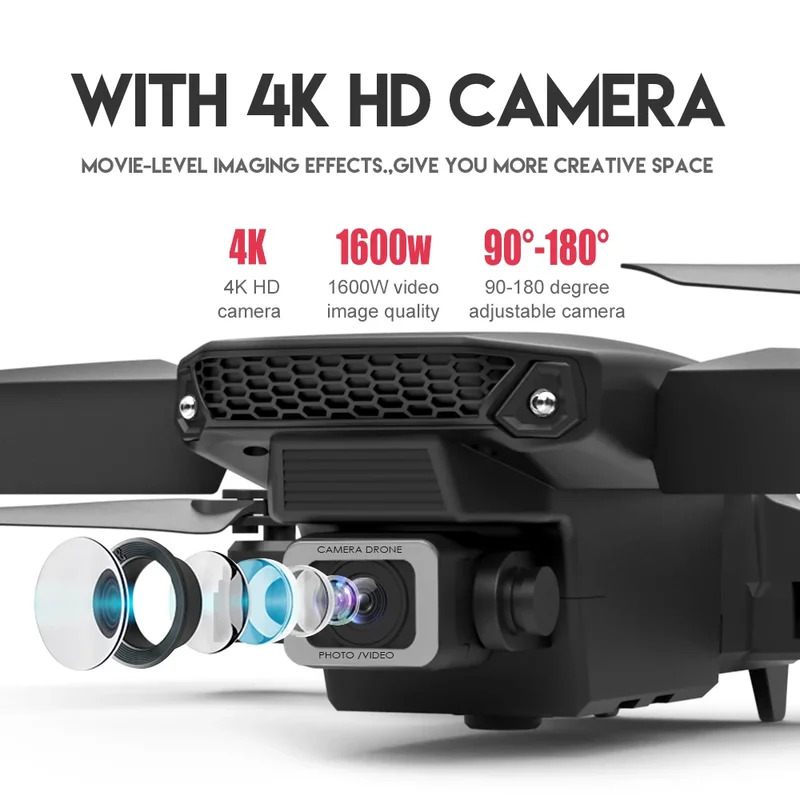 E88 ProIntelligent Folding Dro - đánh giá và giá Drone Camera 4K