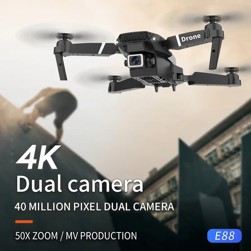 E88 ProIntelligent Folding Dro - đánh giá và giá Drone Camera 4K